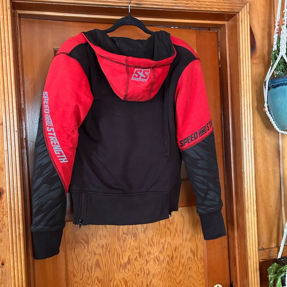 Street and Steel women’s motorcycle sweatshirt hoodie with armor
